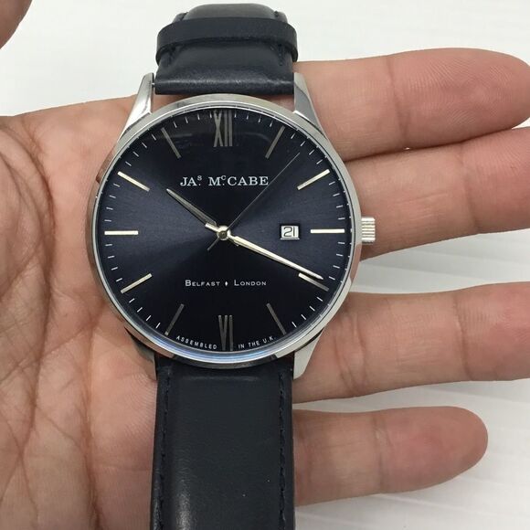 James McCabe London Leather Strap Watch, 43mm (G1) - Picture 1 of 8
